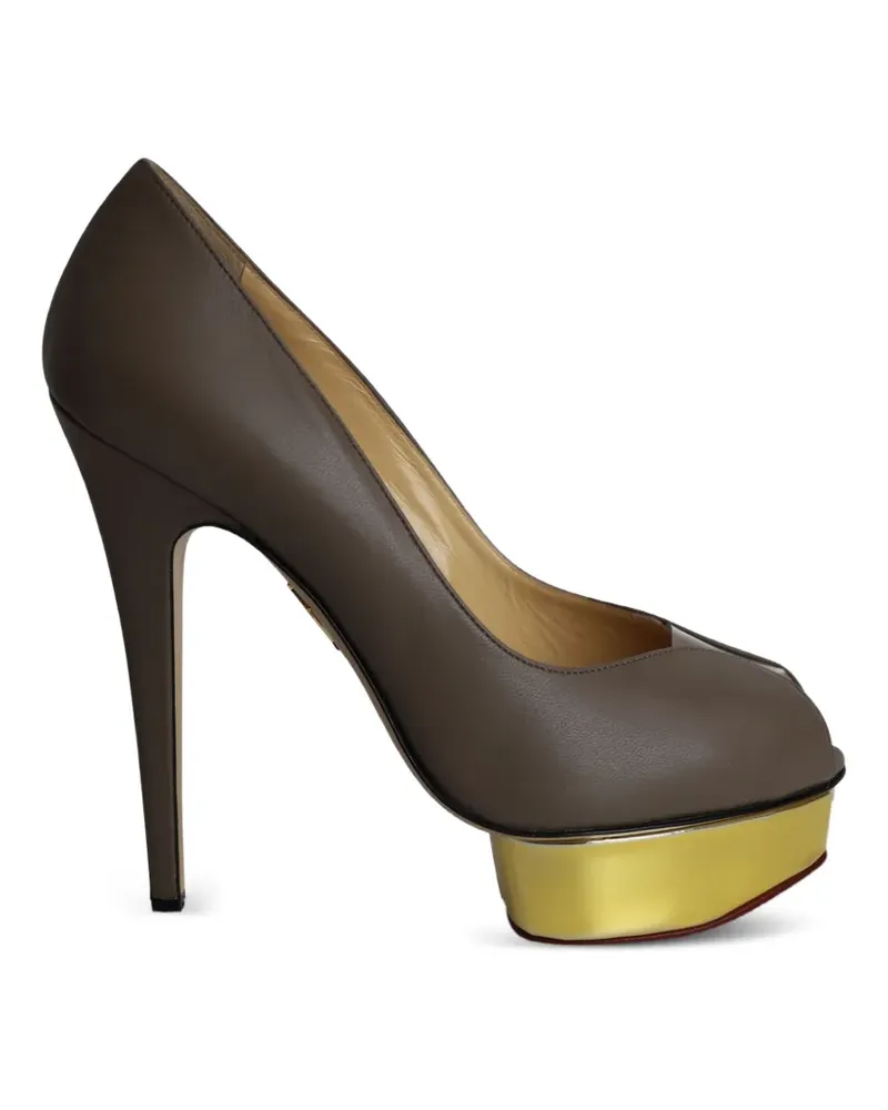 Charlotte Olympia peep-toe platform pumps - Grau Grau