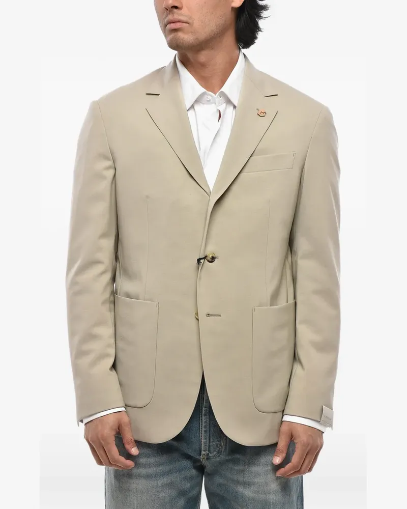 Corneliani Circle pin-detail blazer - Nude Nude