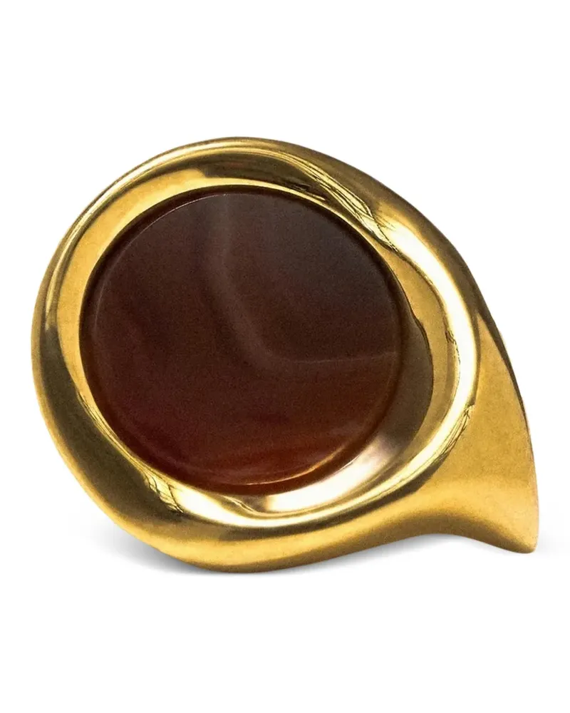 PANCONESI small Dusk agate ring - Gold Gold