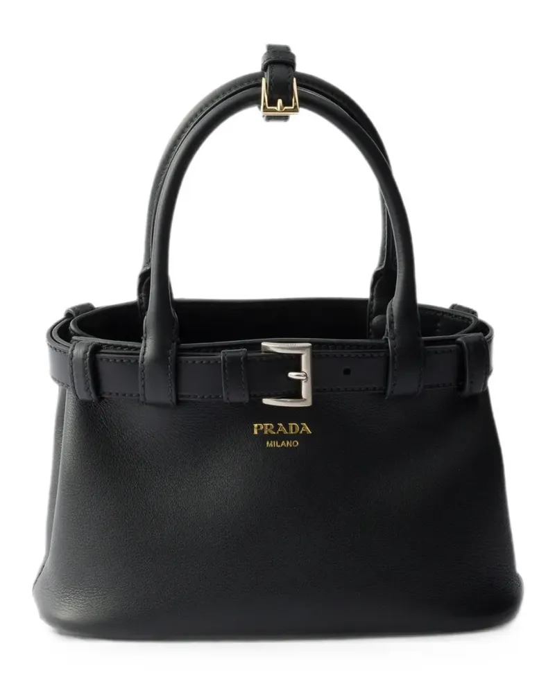 Prada Buckle small leather bag with belt - Schwarz Schwarz