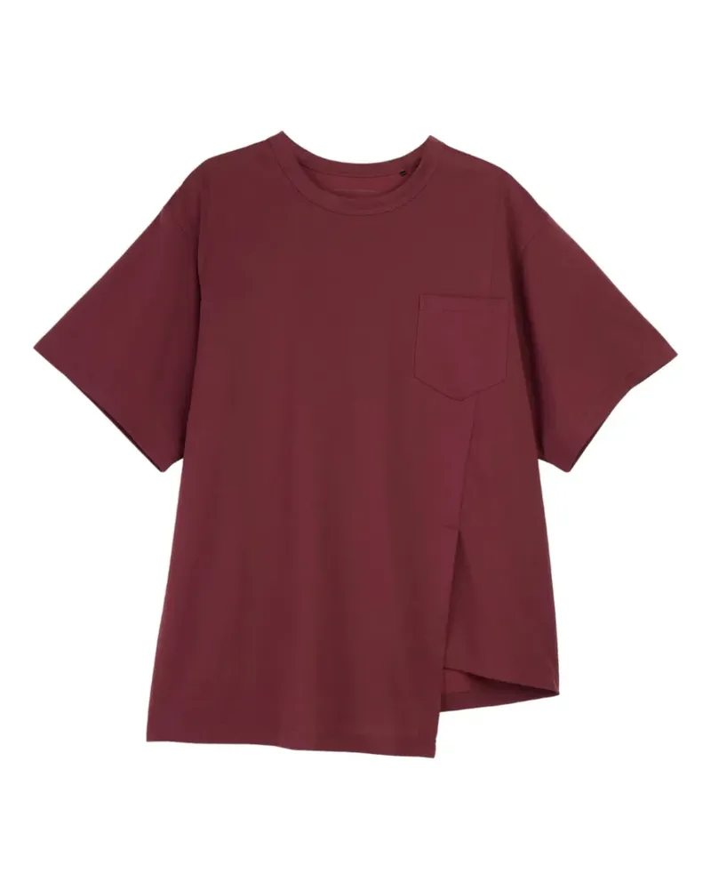 Y-3 Asymmetrisches Hemd mit Taschendetail - Rot Rot