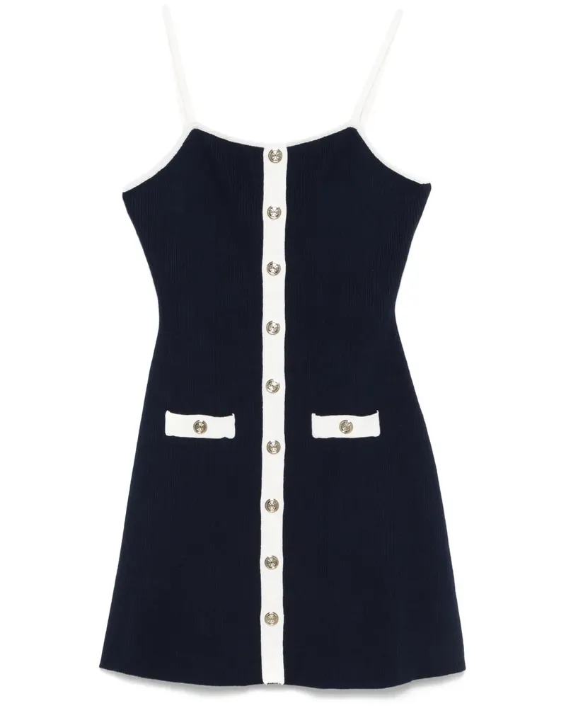 Maje Geripptes Midikleid - Blau Blau