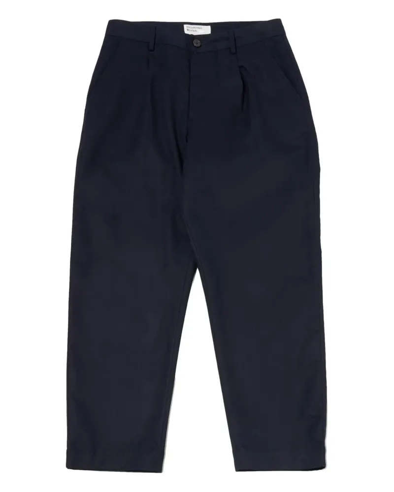 Universal Works Duke Hose mit Falten - Schwarz Schwarz