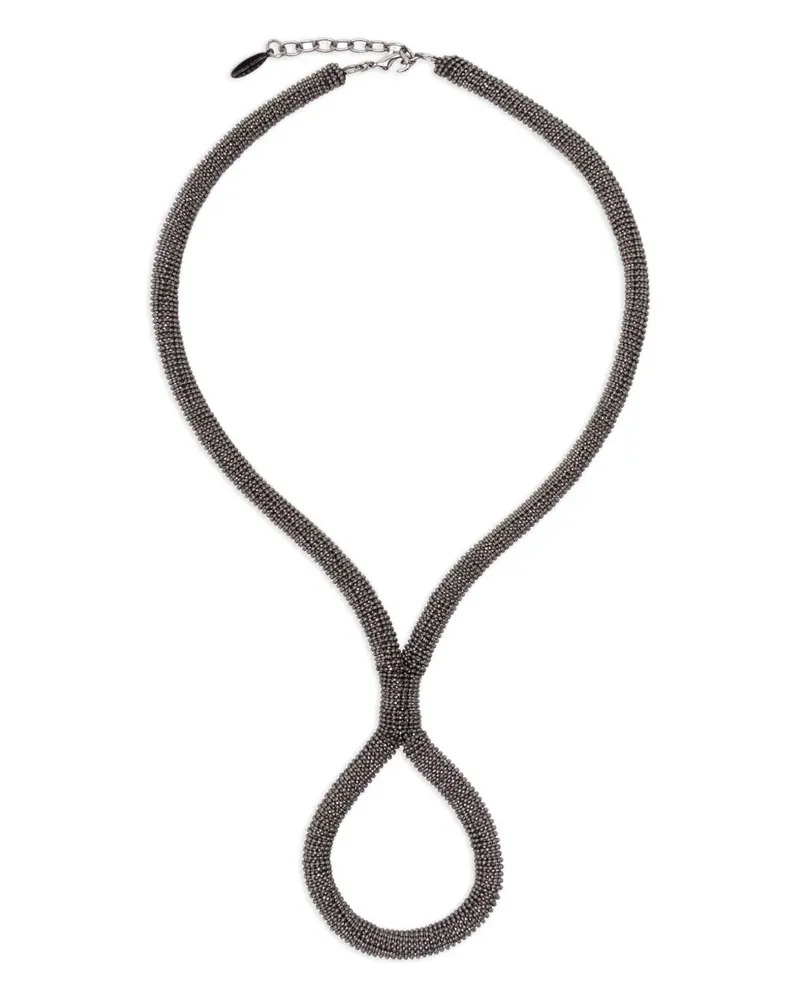 Brunello Cucinelli Halskette mit Perlen - Schwarz Schwarz