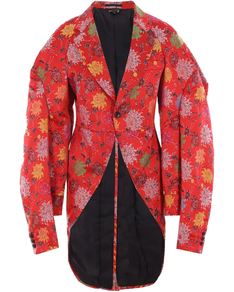 Comme des Garçons Sakko mit Jacquard-Blumenmuster - Rot Rot