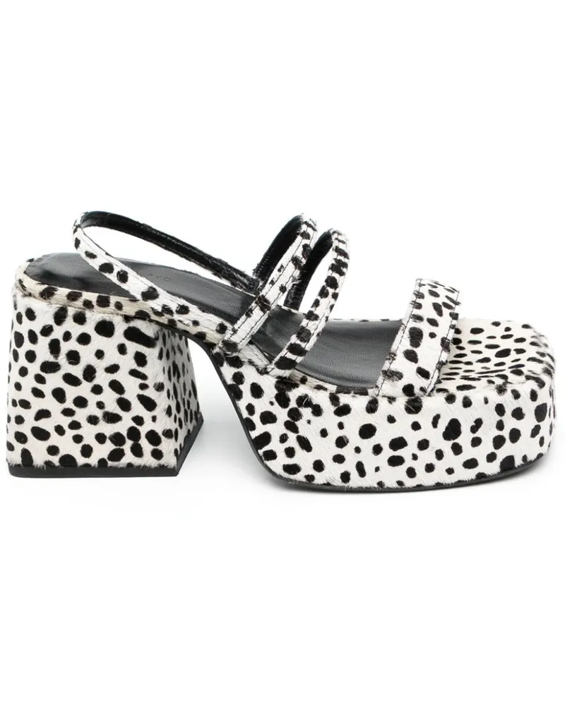 REJINA PYO Flossie Platform Mules 90mm - Weiß Weiß