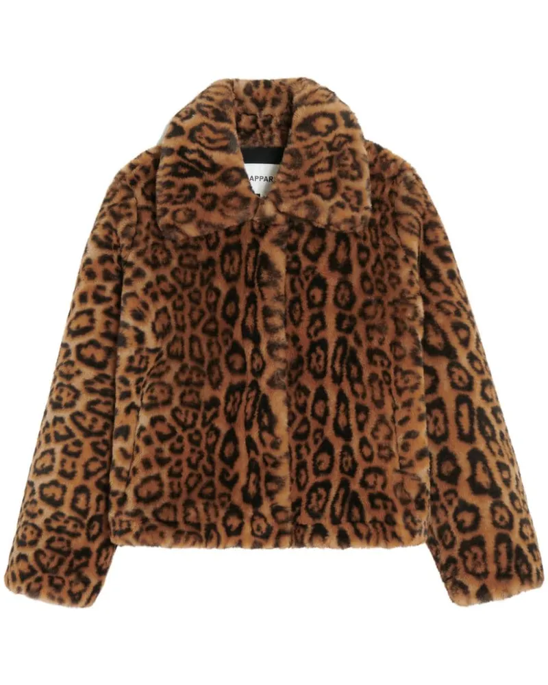 APPARIS Jacke aus recyceltem Polyester mit Leoparden-Print - Braun Braun