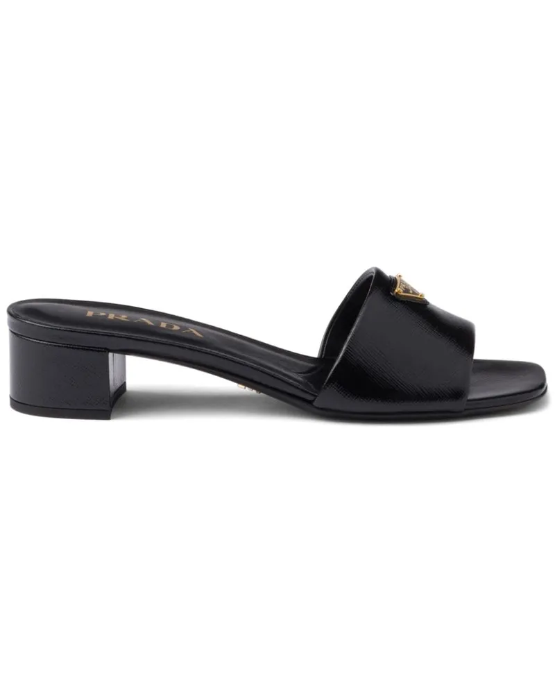 Prada Sandalen mit Logo-Applikation 35mm - Schwarz Schwarz