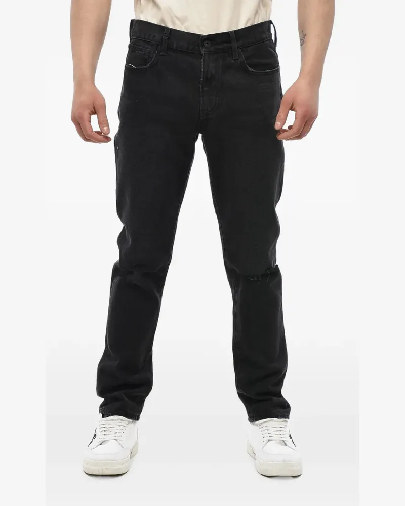 OFF-WHITE distressed skinny-fit jeans - Schwarz Schwarz
