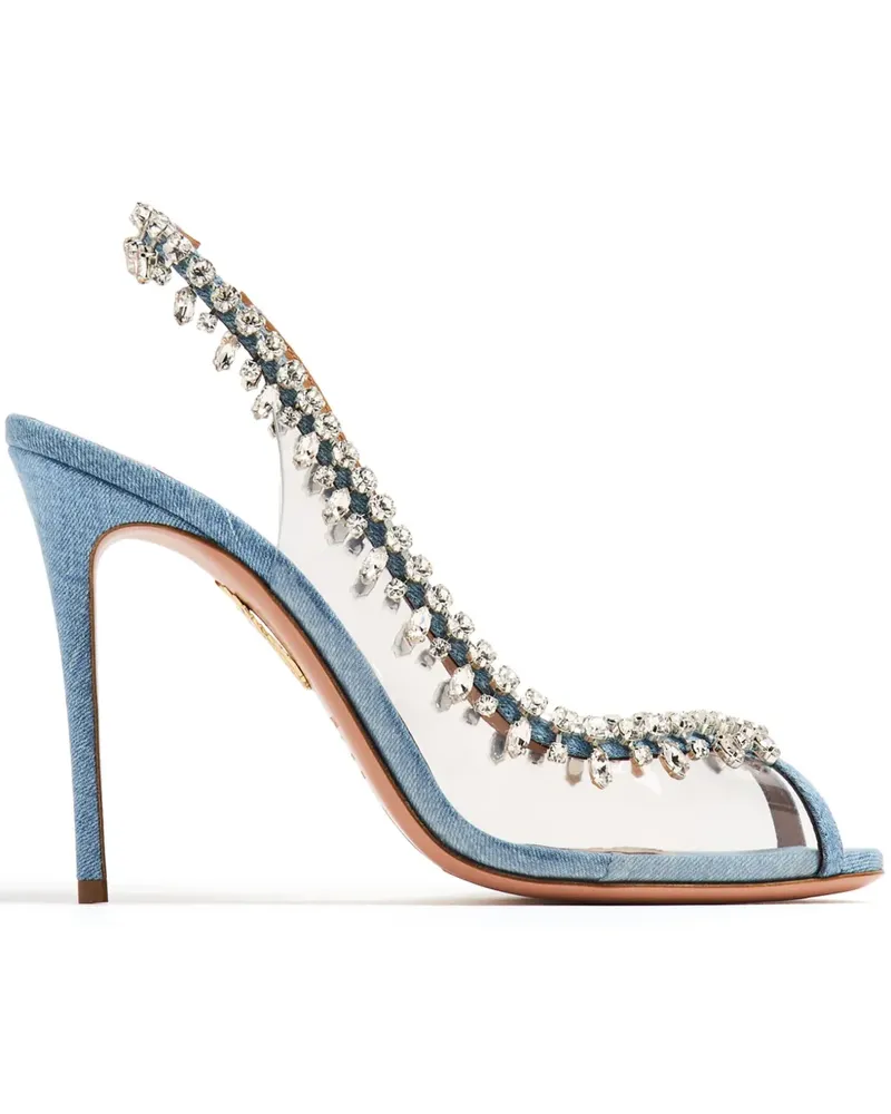 Aquazzura Temptation Pumps mit Kristallen - Blau Blau