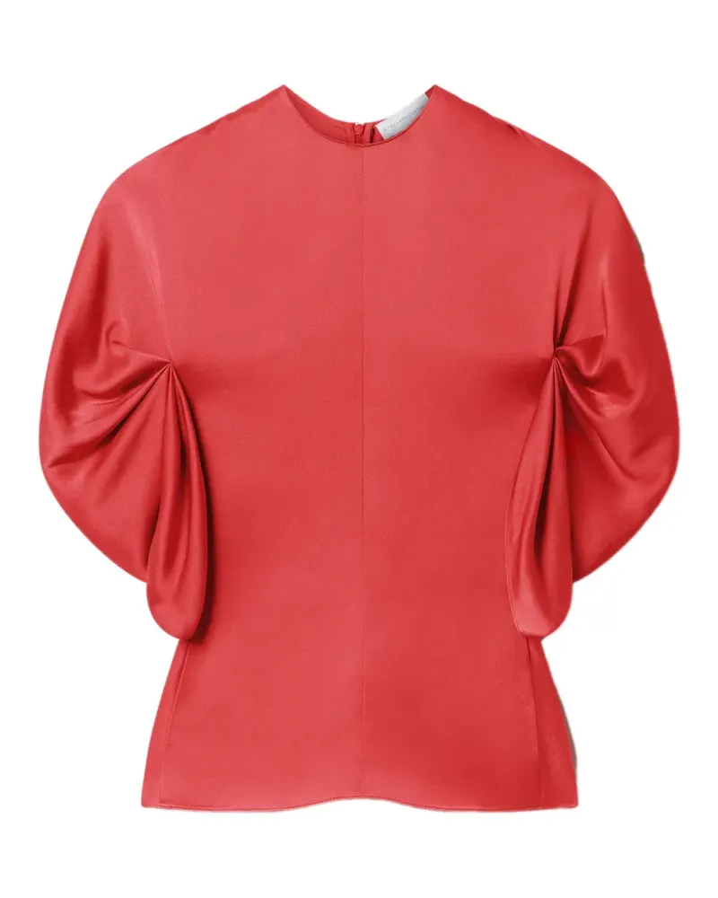 Stella McCartney Bluse mit drapierten Ärmeln - Rot Rot