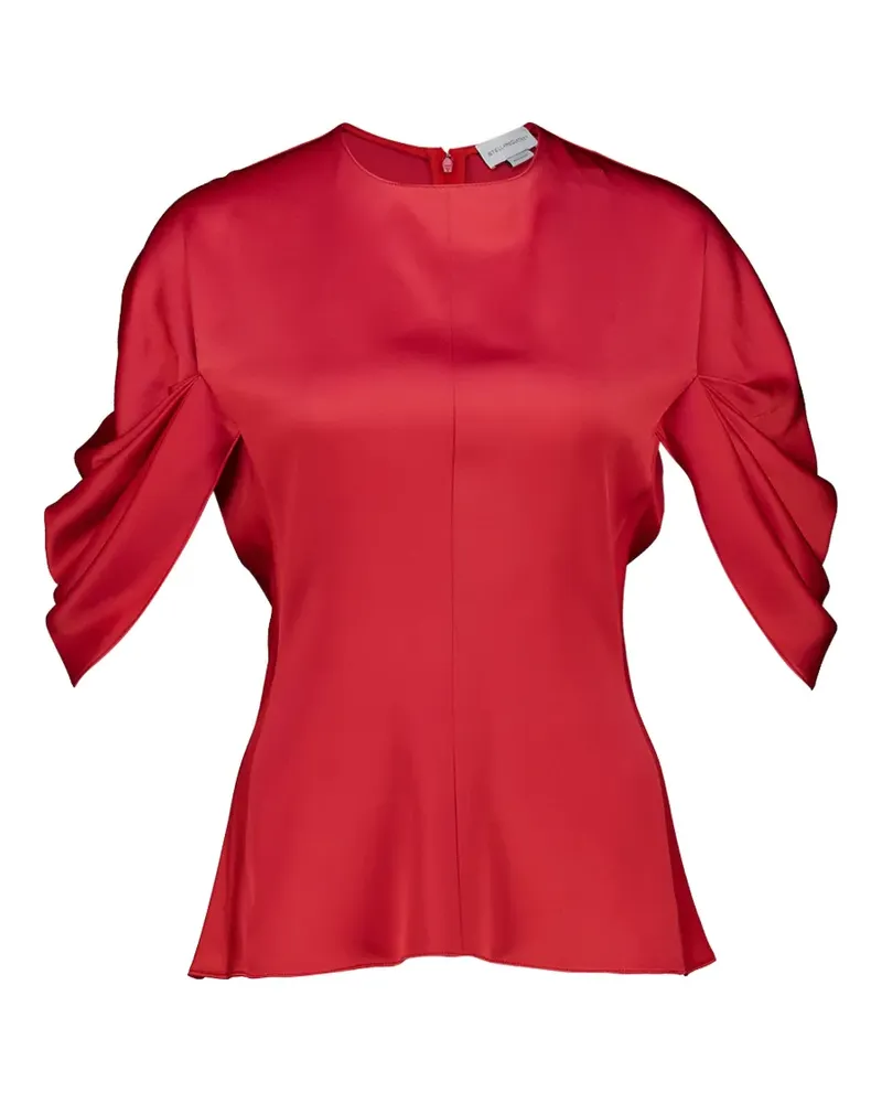Stella McCartney Bluse mit drapierten Ärmeln - Rot Rot
