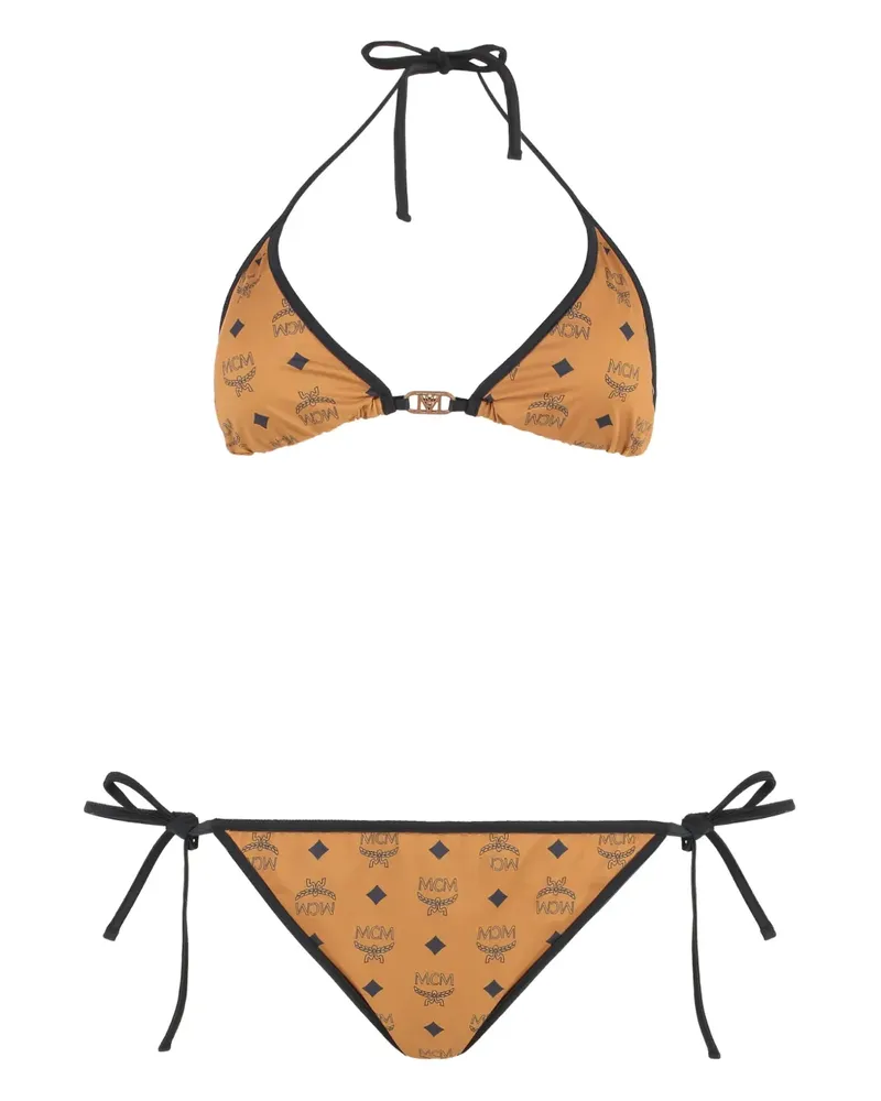 MCM Visetos Bikini mit Print - Braun Braun