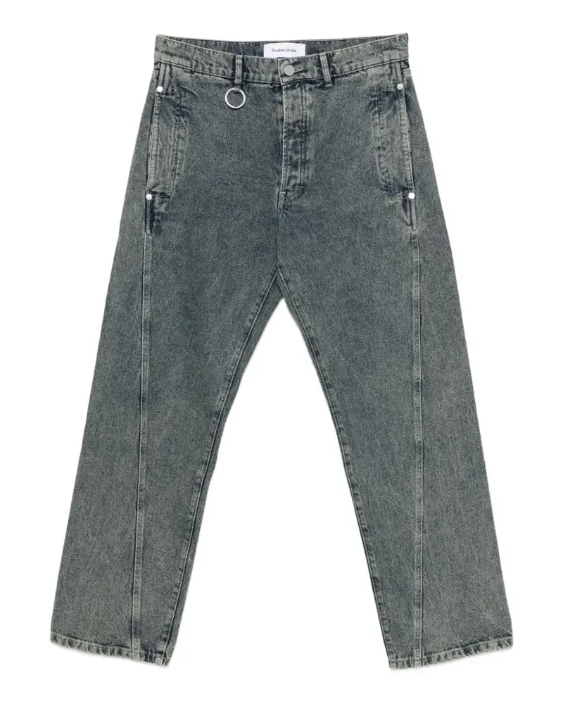 Études Studio Twist Seam acid-wash jeans - Blau Blau