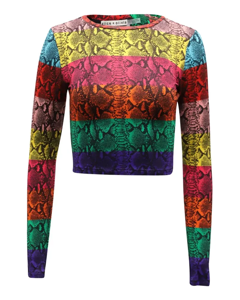 Alice + Olivia rainbow snake stripe top - Rot Rot
