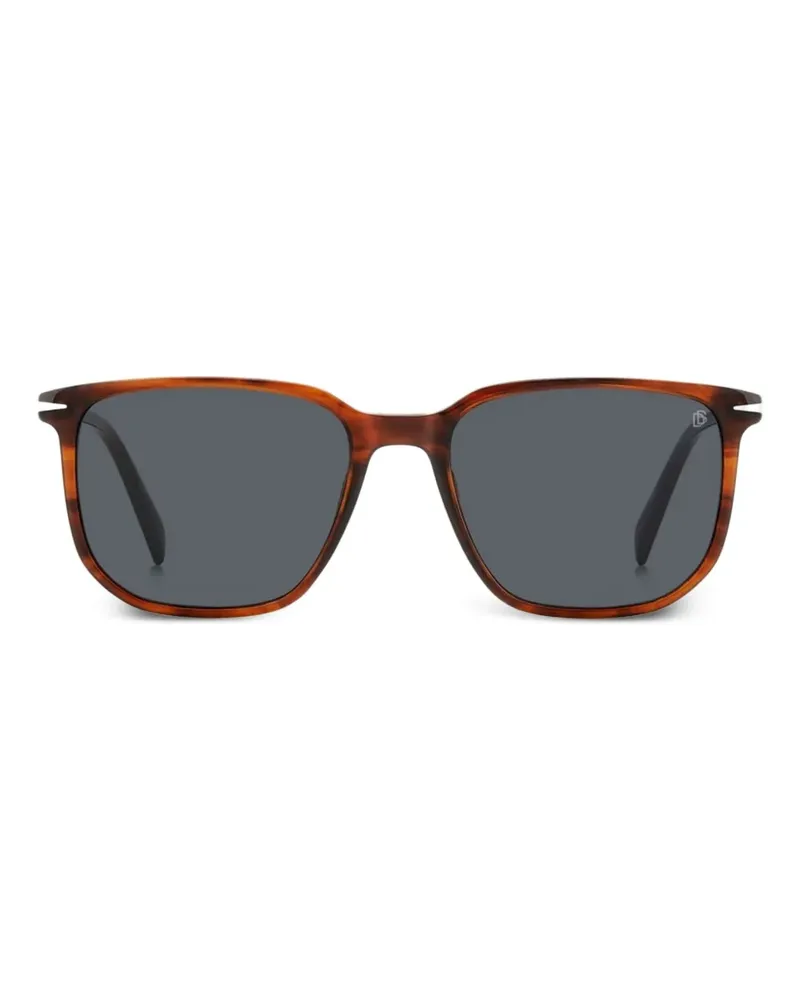 EYEWEAR by DAVID BECKHAM Eckige Sonnenbrille mit Horngestell - EX4IR |BROWN Ex4ir