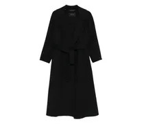 Paola Wollmantel mit Gürtel - Schwarz