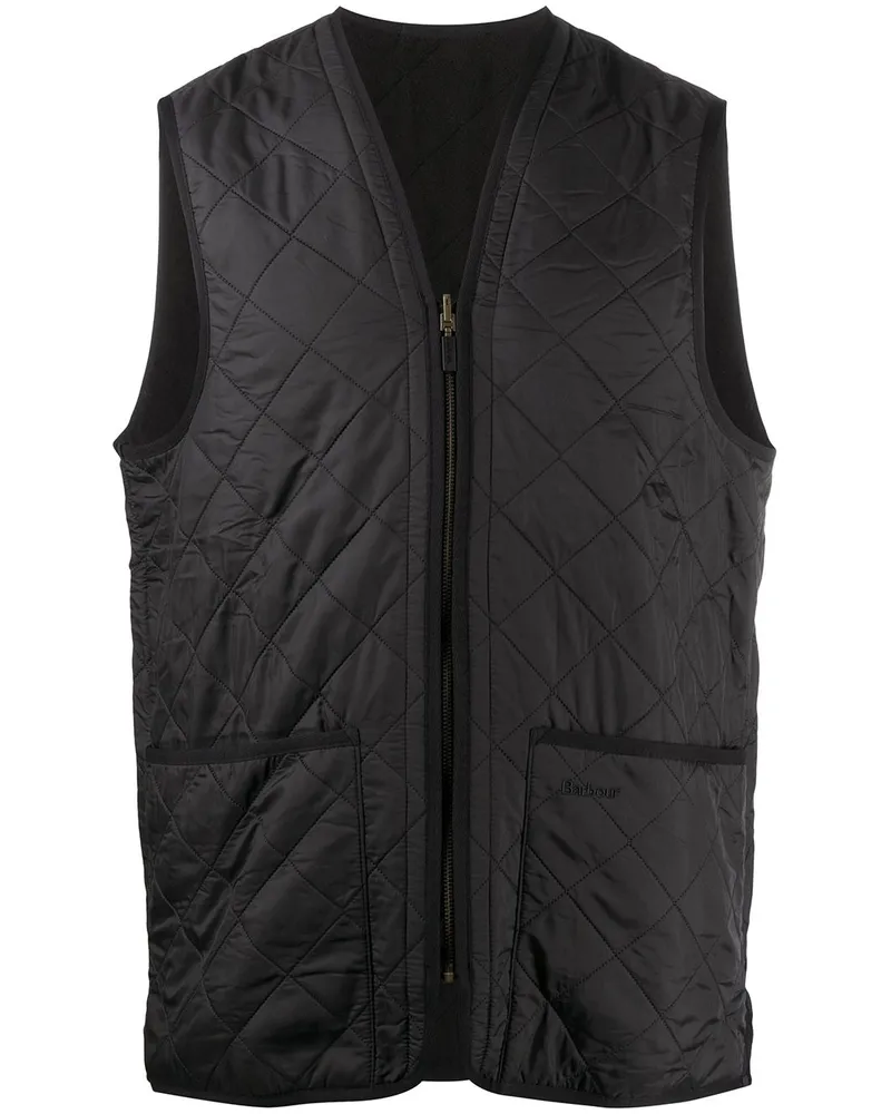 Barbour Gesteppte Weste - Schwarz Schwarz