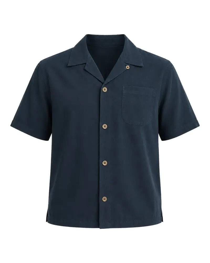 DL1961  Hugh PATCH-POCKET shirt - Blau Blau