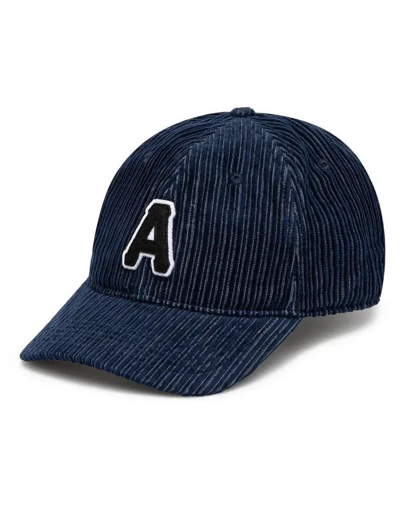 BAPE Baseballkappe aus Cord mit Logo - Blau Blau