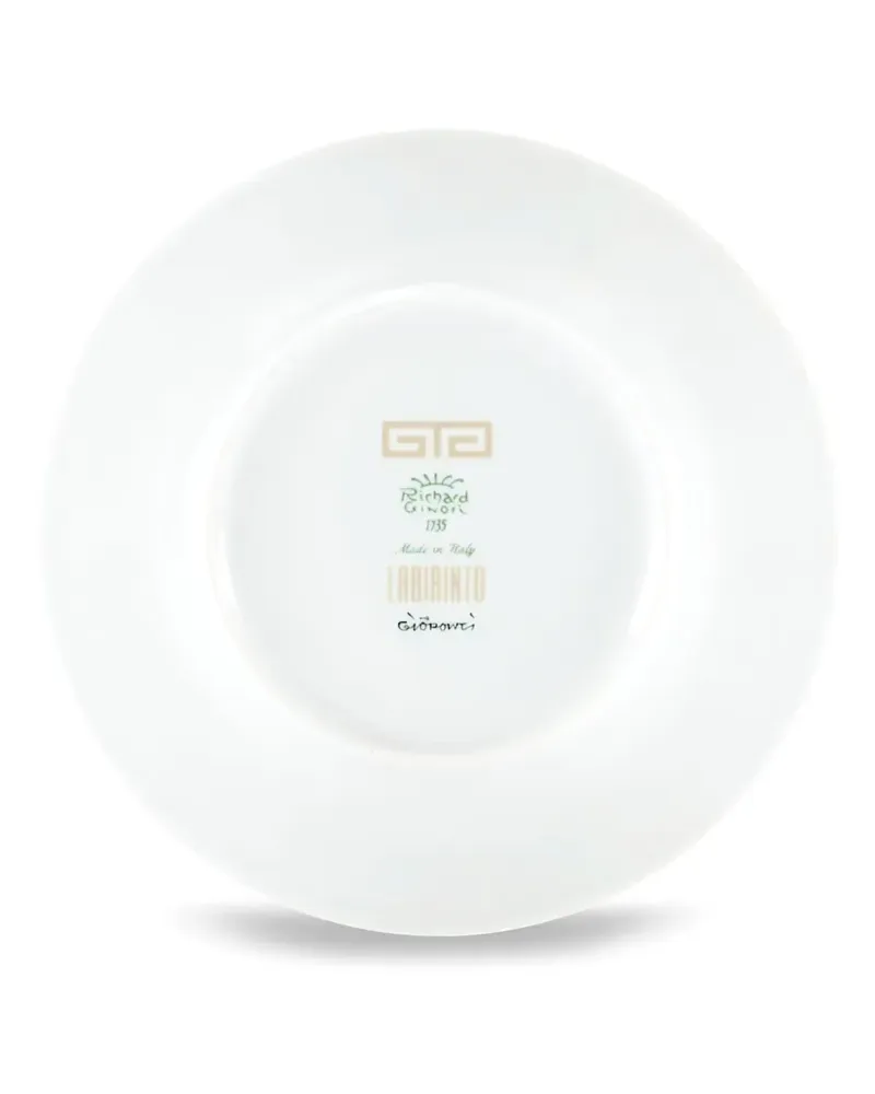 Ginori 1735 Labirinto Teller mit Greca-Muster - Weiß Weiß