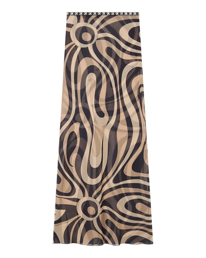 Emilio Pucci printed maxi skirt - Nude Nude