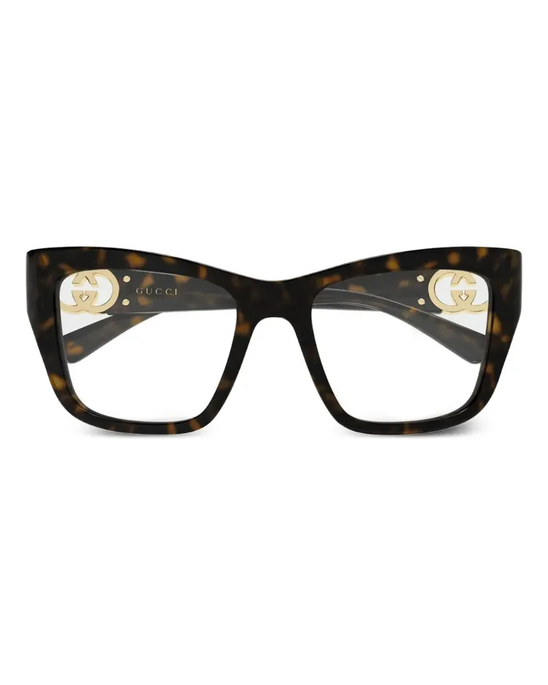 Gucci Cat-Eye-Sonnenbrille mit GG - Braun Braun