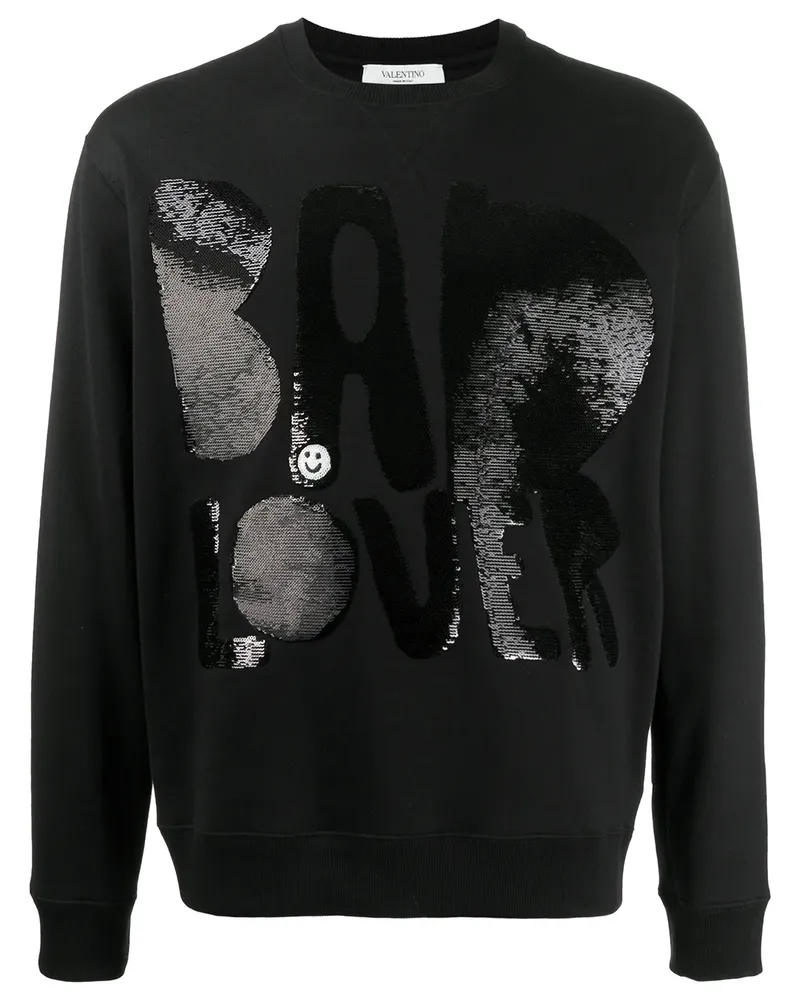 Valentino Garavani Bad Lover' Sweatshirt mit Pailletten - Schwarz Schwarz