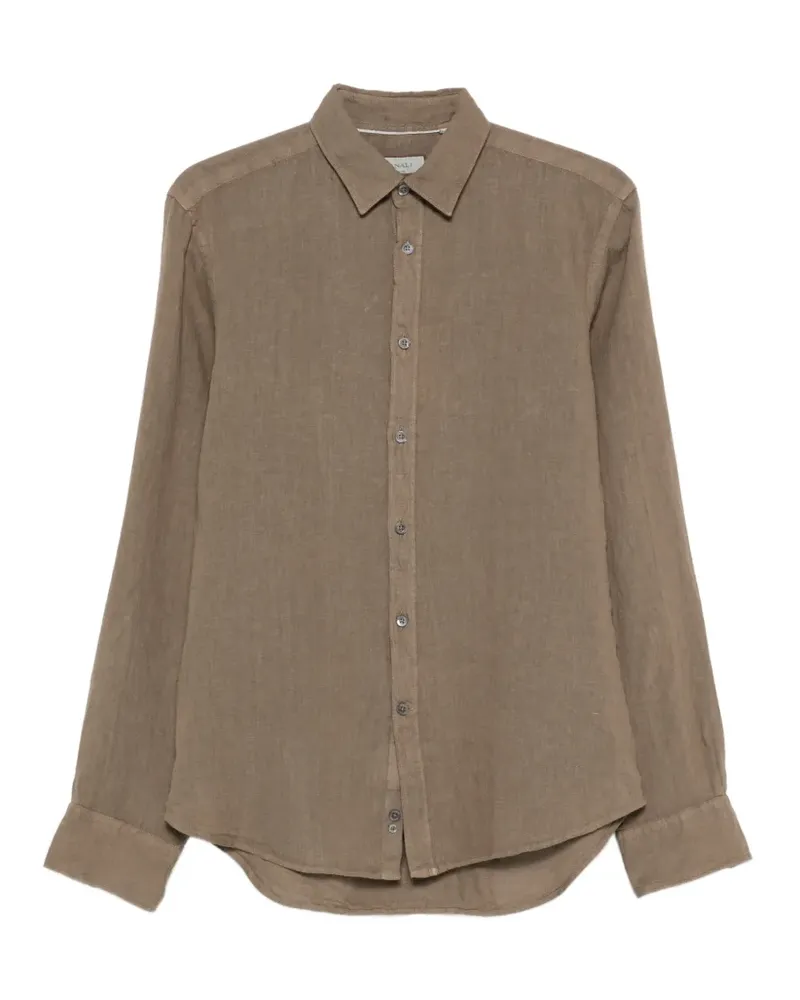 Canali Klassisches Hemd - Braun Braun