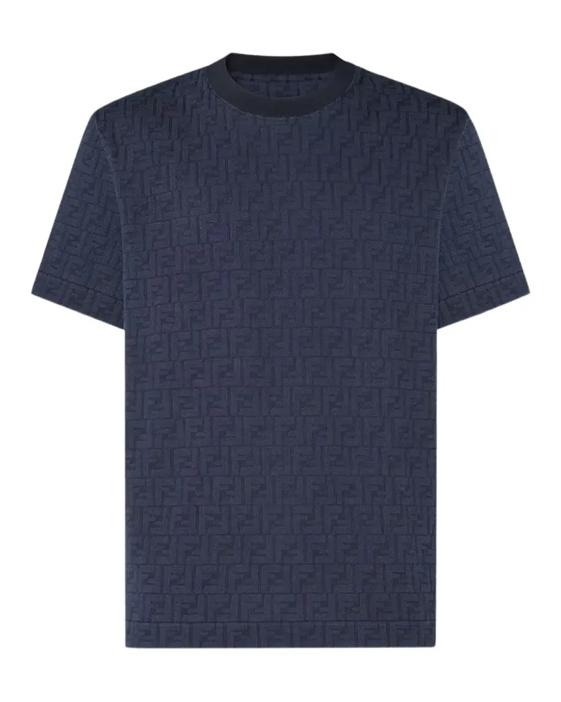 Fendi T-Shirt aus Baumwoll-Piqué - Blau Blau