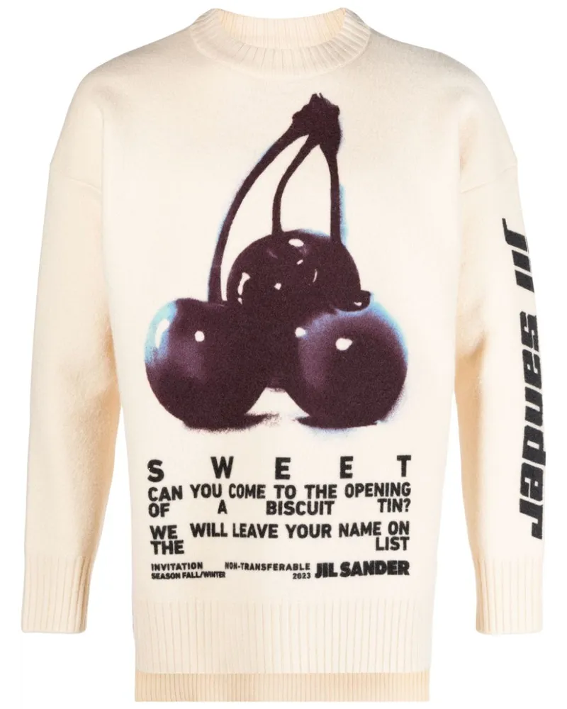Jil Sander Pullover mit Logo-Print - Nude Nude