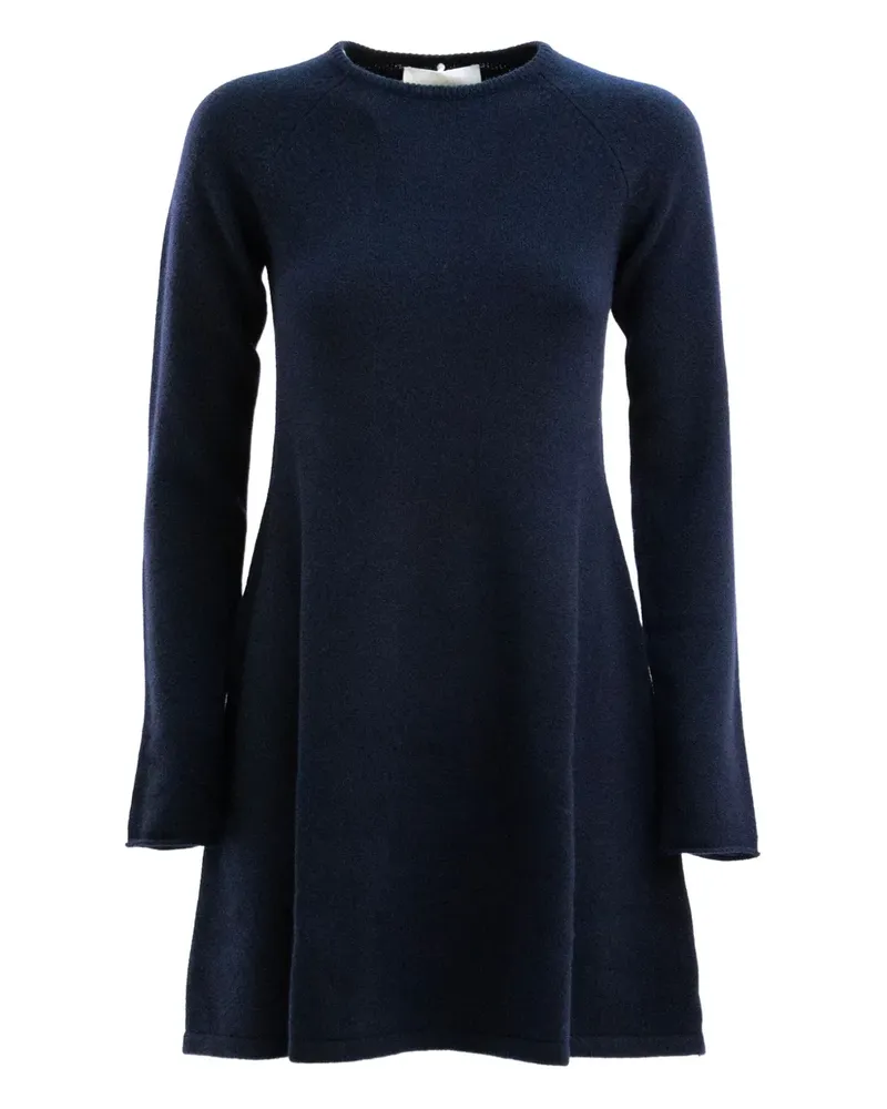 Lisa Yang raglan-sleeve flared mini dress - Blau Blau