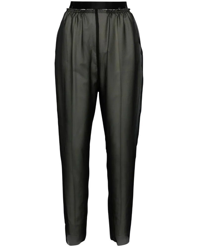 Undercover Tapered-Hose im Layering-Look - Schwarz Schwarz