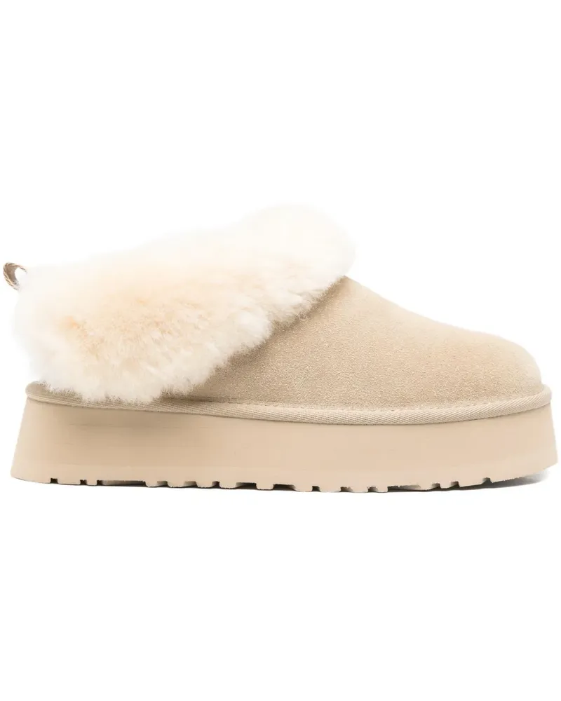 UGG shearling platform boots - Nude Nude