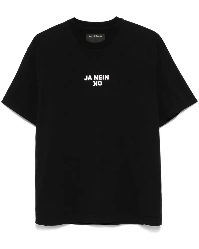 Meryll Rogge T-Shirt mit Logo-Print - Schwarz Schwarz