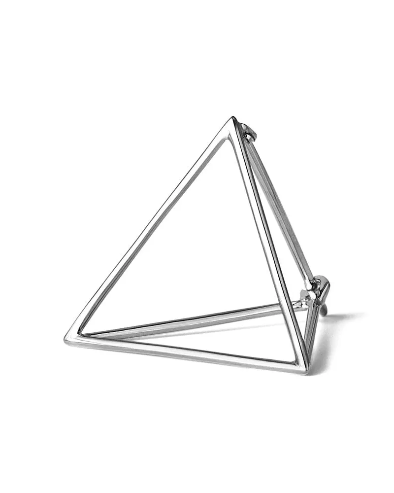 SHIHARA Dreieckiger Ohrring - Metallic Metallic