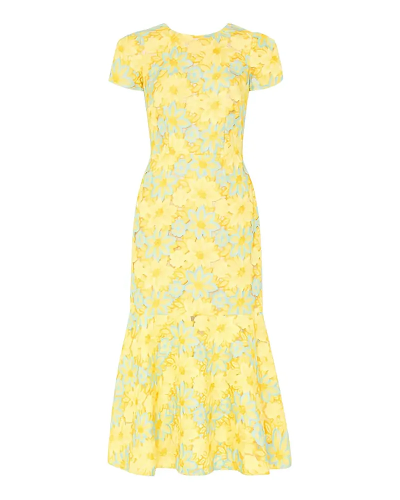 Milly Tahlia lace midi dress - Gelb Gelb