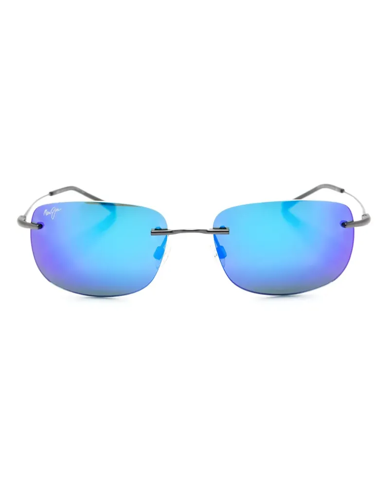 Maui Jim Ohai Sonnenbrille mit eckigem Gestell - Schwarz Schwarz
