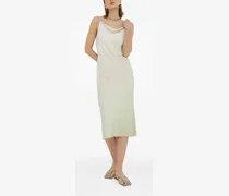Midikleid mit drapiertem Ausschnitt - Nude