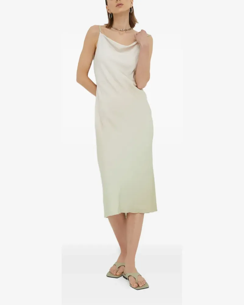 Samsøe & Samsøe Midikleid mit drapiertem Ausschnitt - Nude Nude