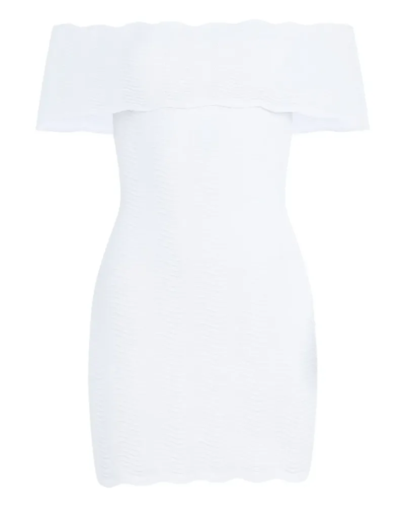 Retrofête Schulterfreies Laighton Minikleid - Weiß Weiß