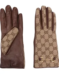 Gucci Handschuhe aus GG Canvas Braun