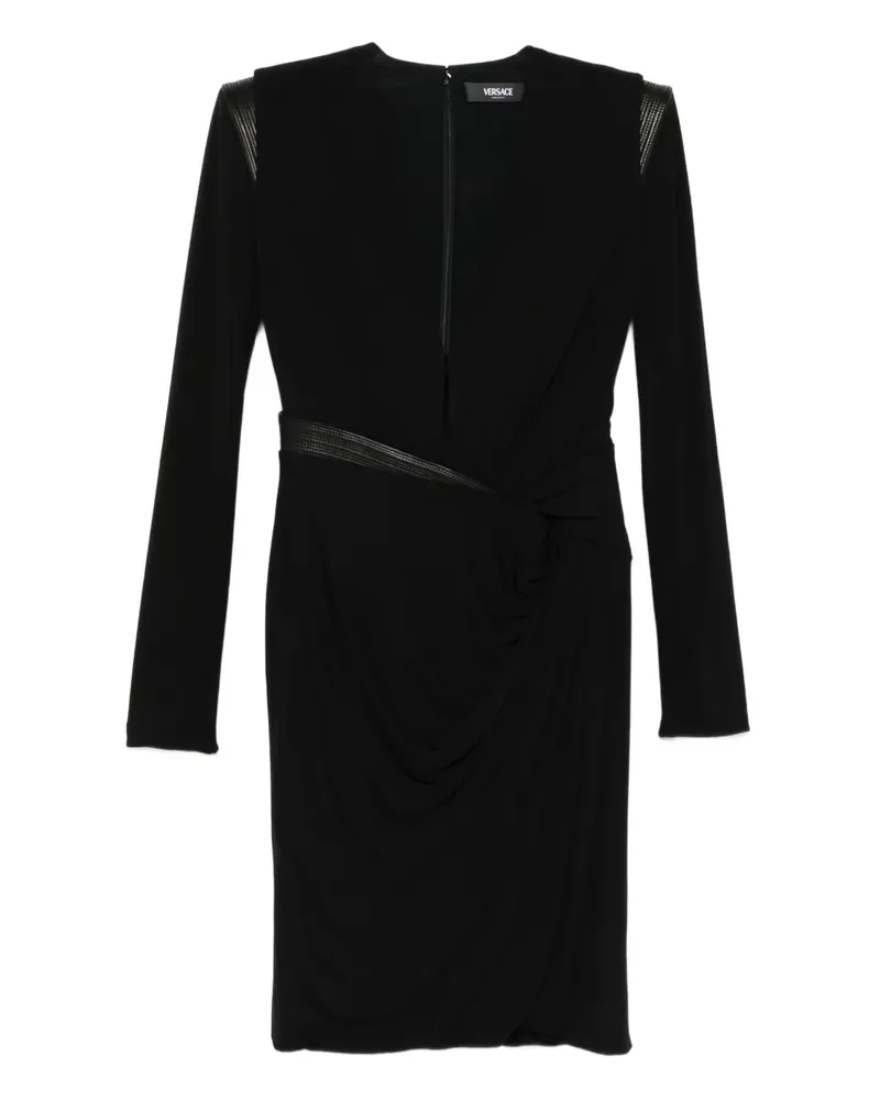 Versace Kleid mit Raffungen - Schwarz Schwarz
