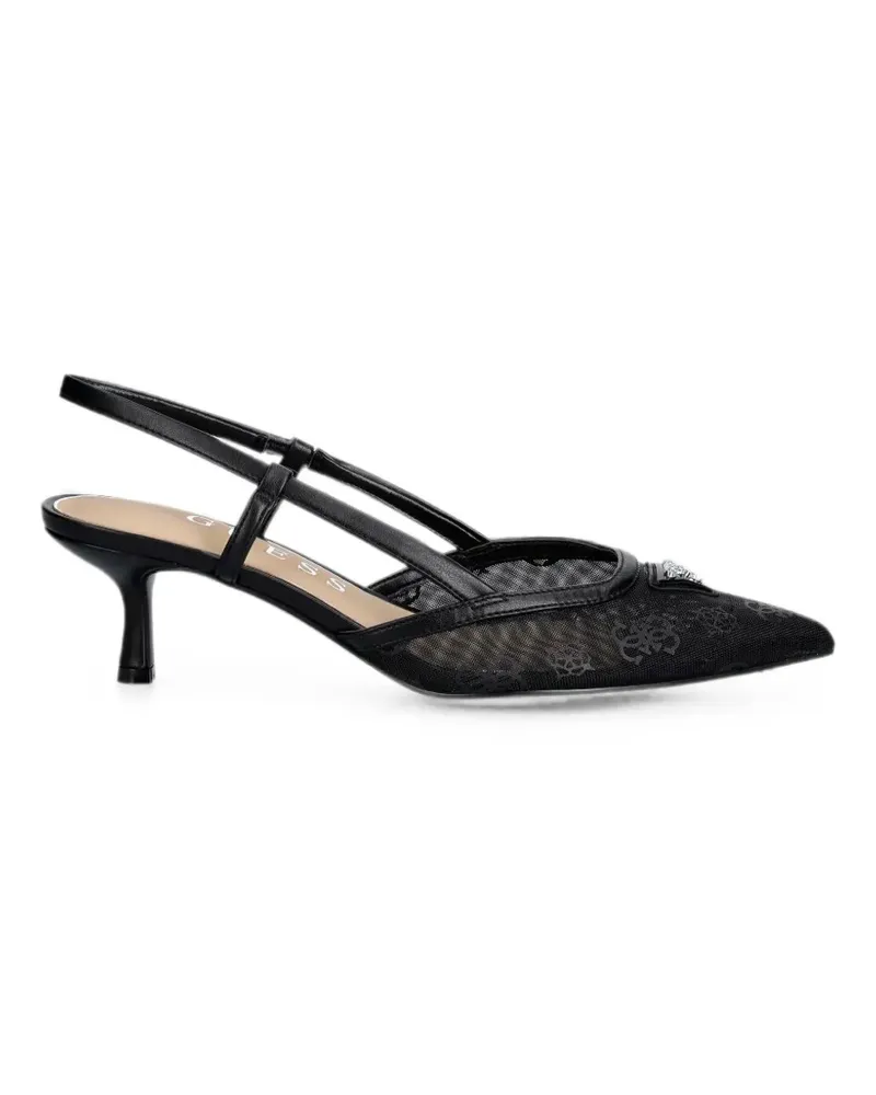 Guess Yanno Pumps mit Monogramm-Print - Schwarz Schwarz