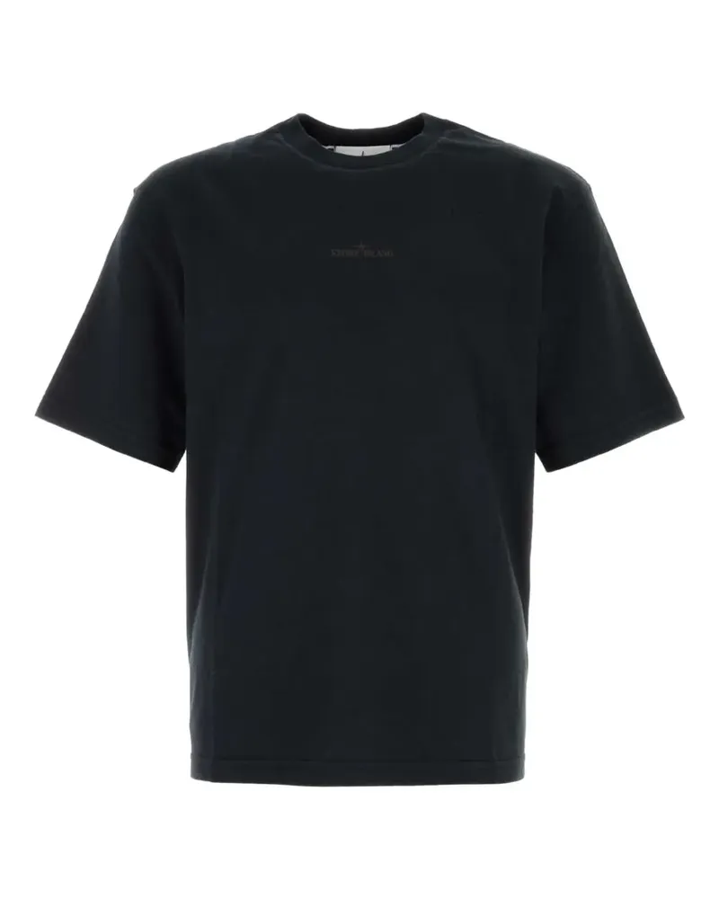 Stone Island T-Shirt mit Logo-Print - Blau Blau