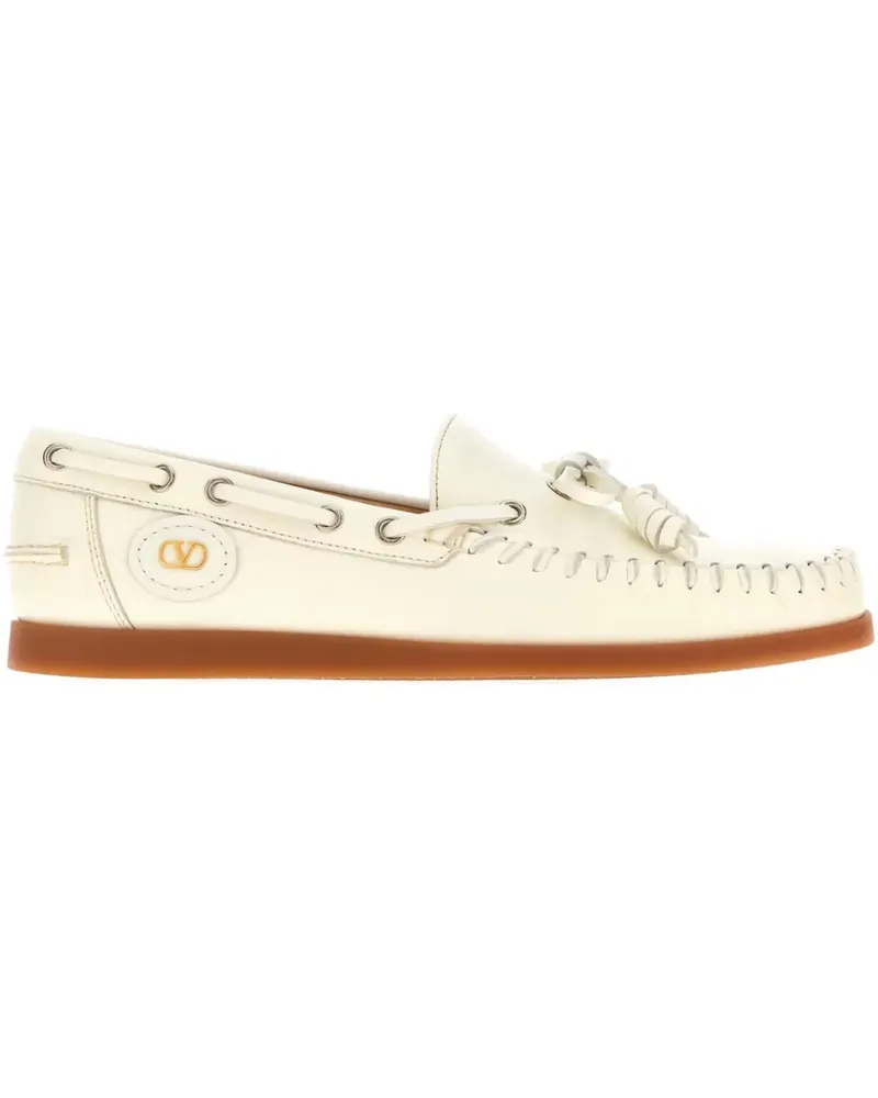 Valentino Garavani Palm Avenue Segelschuhe aus Büffelleder - Weiß Weiß