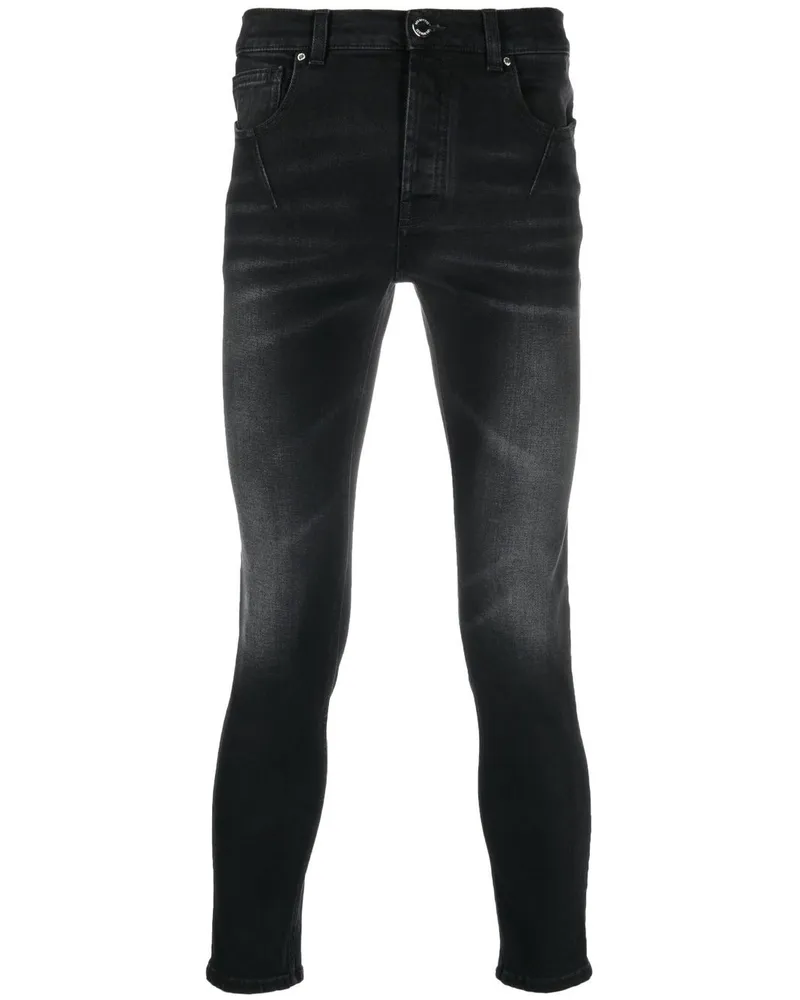 Les Hommes Klassische Skinny-Jeans Grau