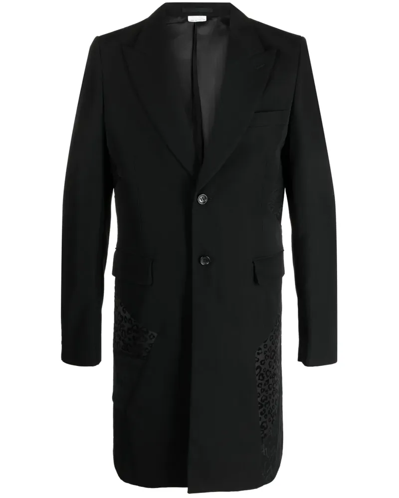 Comme des Garçons Mantel mit Print-Mix - Schwarz Schwarz