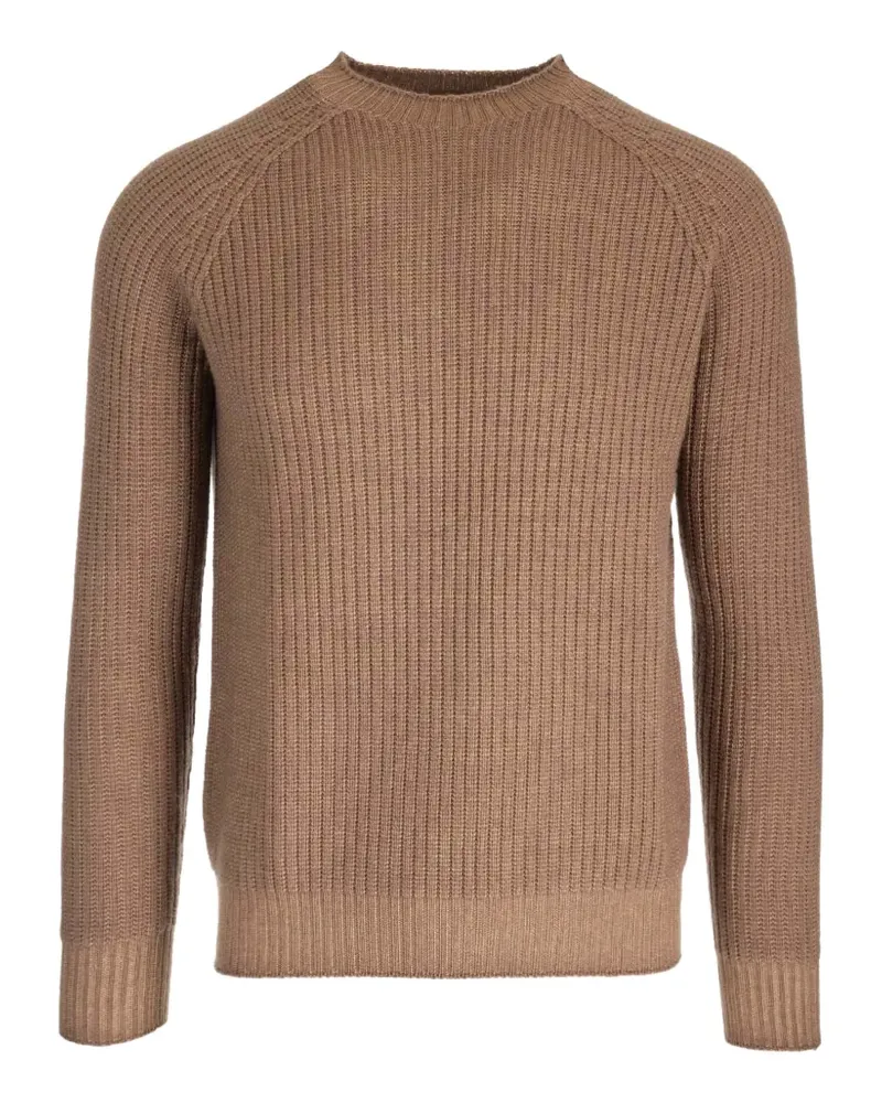Al Duca D’Aosta 1902 ribbed-knit crew-neck sweater - Braun Braun