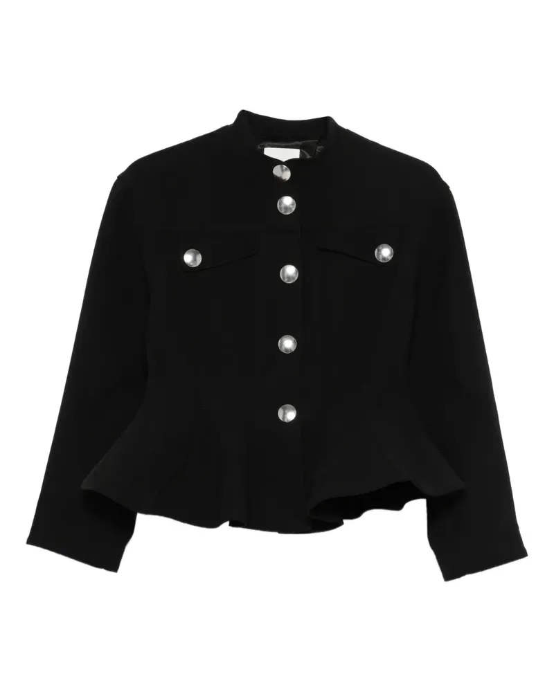 Sandro Jacke mit Schößchen - Schwarz Schwarz